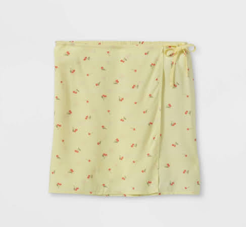 Girls' Printed Wrap Skirt - Art Class (Blue and Yellow)