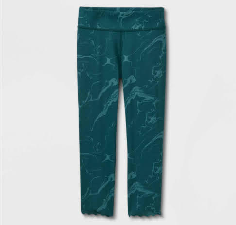 Girls' Performance Cropped Leggings - All in Motion (Pink, Green, Red, Camo Orange)