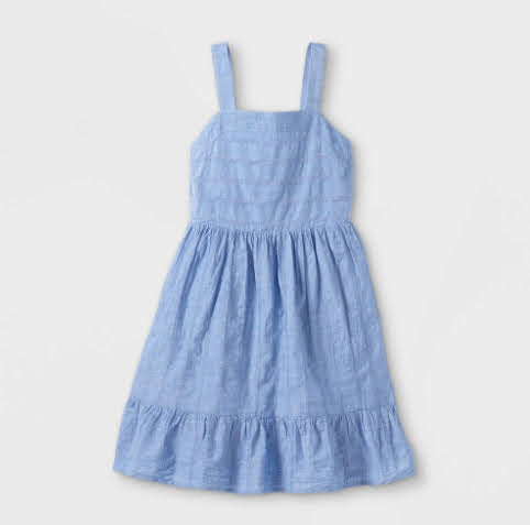 Girs' Tie-Back Sleeveless Woven Dress - Cat & Jack