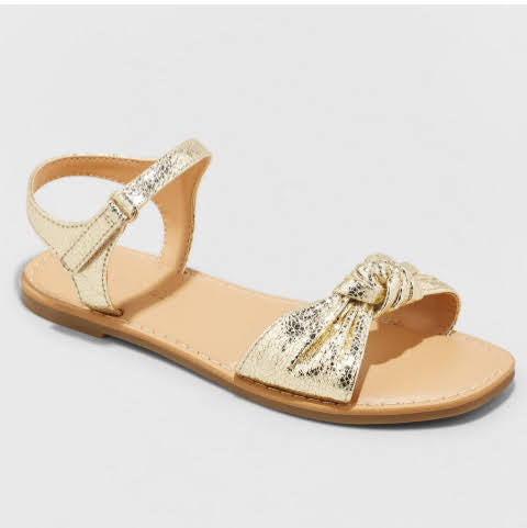 Girls' Lydia Ankle Strap Sandals - Cat & Jack Gold