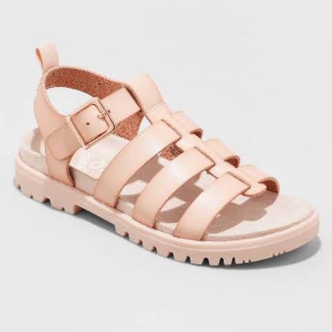 Girls' Farren Footbed Sandals - art class (Black & Blush)