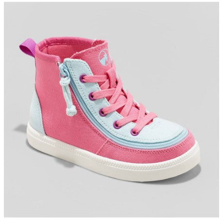 Toddler Girls' BILLY Footwear Haring Colorblock Zipper Sneakers - Pink/Blue, Pink and Gray