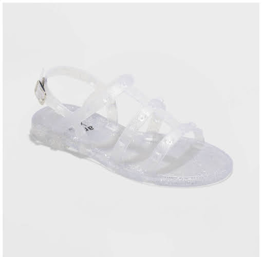 Girls' Larkin Glitter Slide Sandals - art class Clear