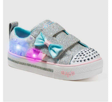 Toddler Girls' S Sport By Skechers Micaela Heart Print Apparel Sneakers - Silver