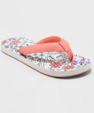 Girls' Ava Slip-On Thong Sandals - Cat & Jack Coral