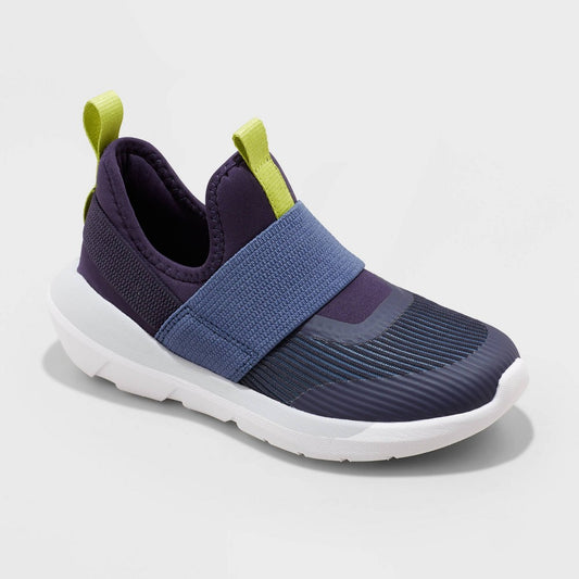 Kids' Silver Pull-On Performance Sneakers - All in Motion (Navy, Blue, Red and Pink)