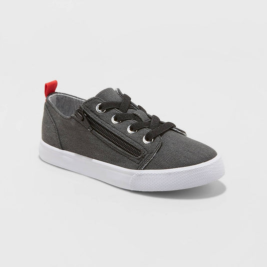 Kids' Lucian Double Zipper Sneakers - Cat & Jack (Black & Pink)
