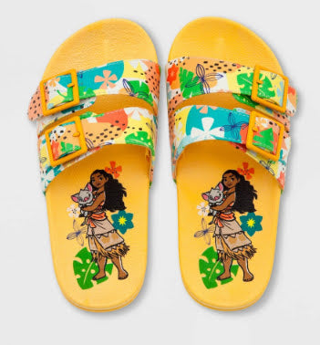 Girls' Disney Moana Swim Slide Sandals - - Disney Store Yellow