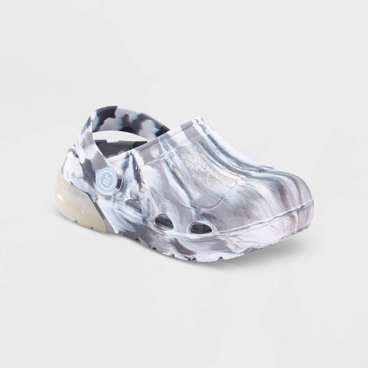 Toddler Surprise by Stride Rite Gleamer Light-Up Clogs (Gray, Purple and Blue)