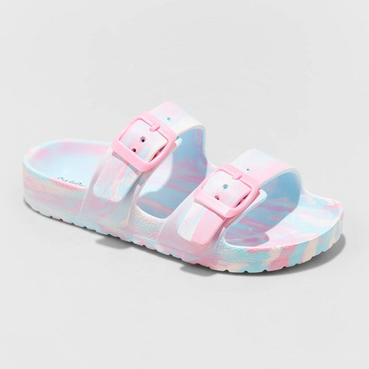 Kids' Noa Slip-On Footbed Sandals - Cat & Jack, (Multi-Colored & Camo)