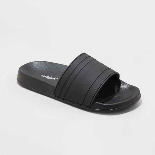 Kids' Nikko Slip-on Slide Sandals - Cat & Jack, (Black, MultiColored, Camo, Blush and Navy)