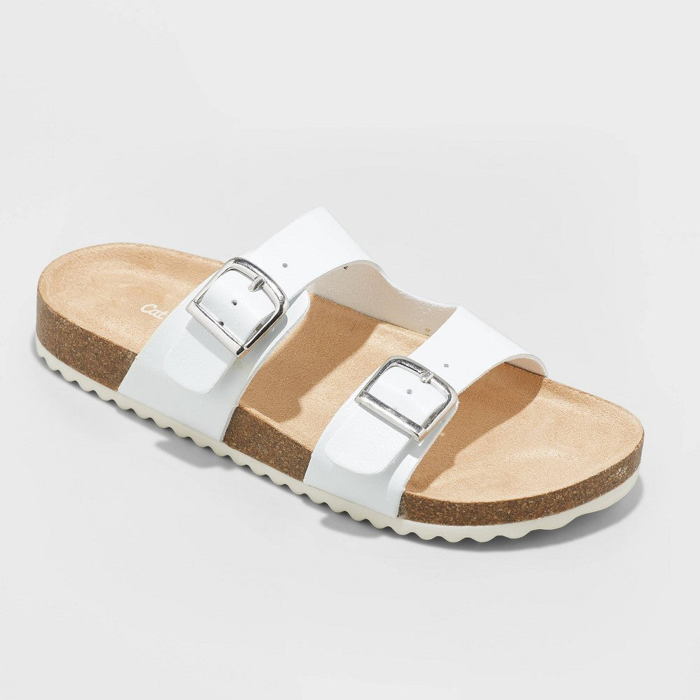 Kids' Drew Slip-On Footbed Sandals - Cat & Jack (White, Brown, Rose Gold, Gray Camo and Tan) )