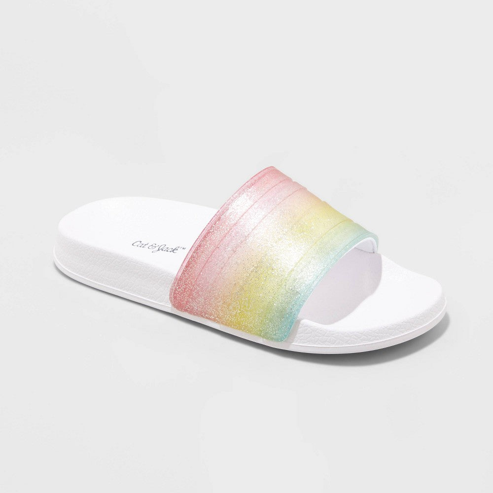Kids' Nikko Slip-on Slide Sandals - Cat & Jack, (Black, MultiColored, Camo, Blush and Navy)