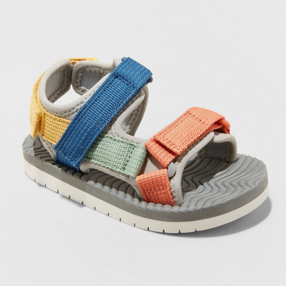 Toddler Riley Ankle Strap Sandals - Cat & Jack (Peach, Blue, Navy, Bush, Yellow, Olive, and Multi)