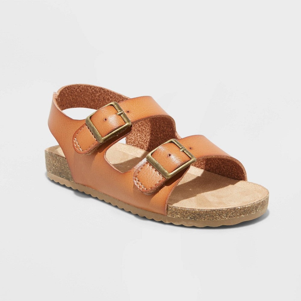 Toddler Reagan Footbed Sandals - Cat & Jack (Gray & Cognac)
