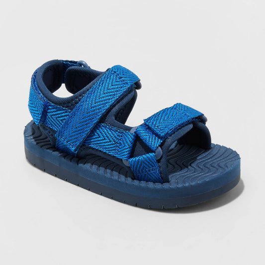 Toddler Riley Ankle Strap Sandals - Cat & Jack (Peach, Blue, Navy, Bush, Yellow, Olive, and Multi)