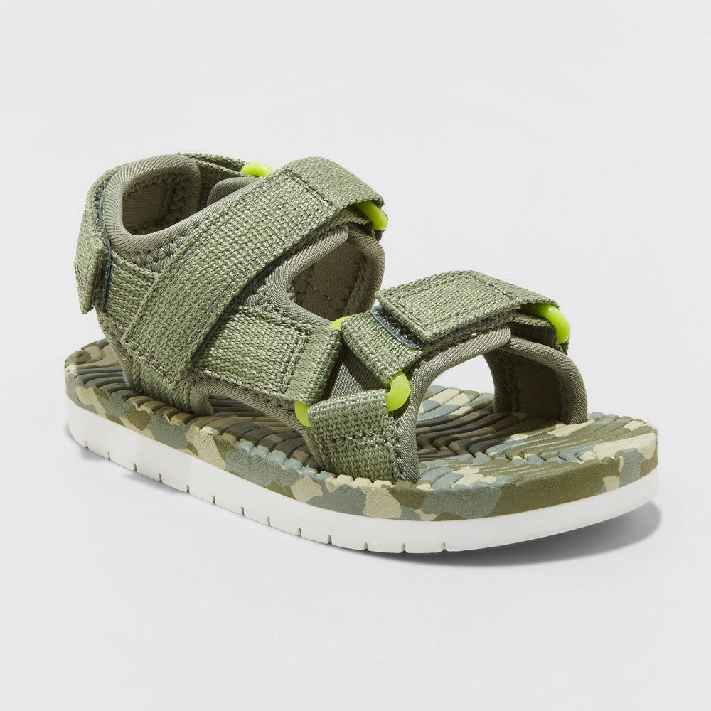Toddler Riley Ankle Strap Sandals - Cat & Jack (Peach, Blue, Navy, Bush, Yellow, Olive, and Multi)