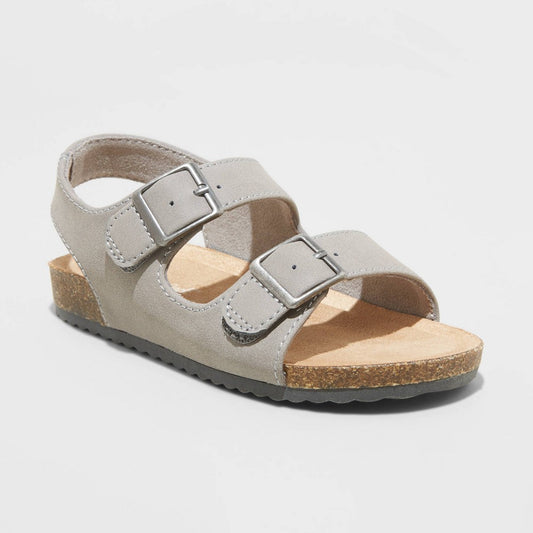 Toddler Reagan Footbed Sandals - Cat & Jack (Gray & Cognac)