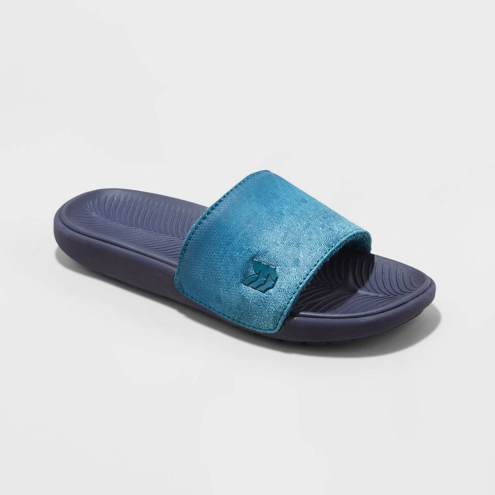 Kids' Cypress Slip-On Slide Sandals - All in Motion (Black, White and Blue)