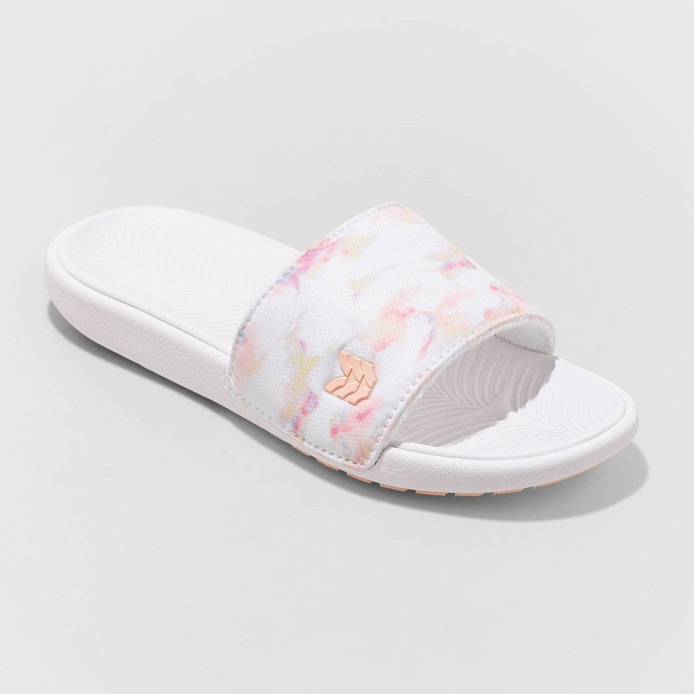 Kids' Cypress Slip-On Slide Sandals - All in Motion (Black, White and Blue)