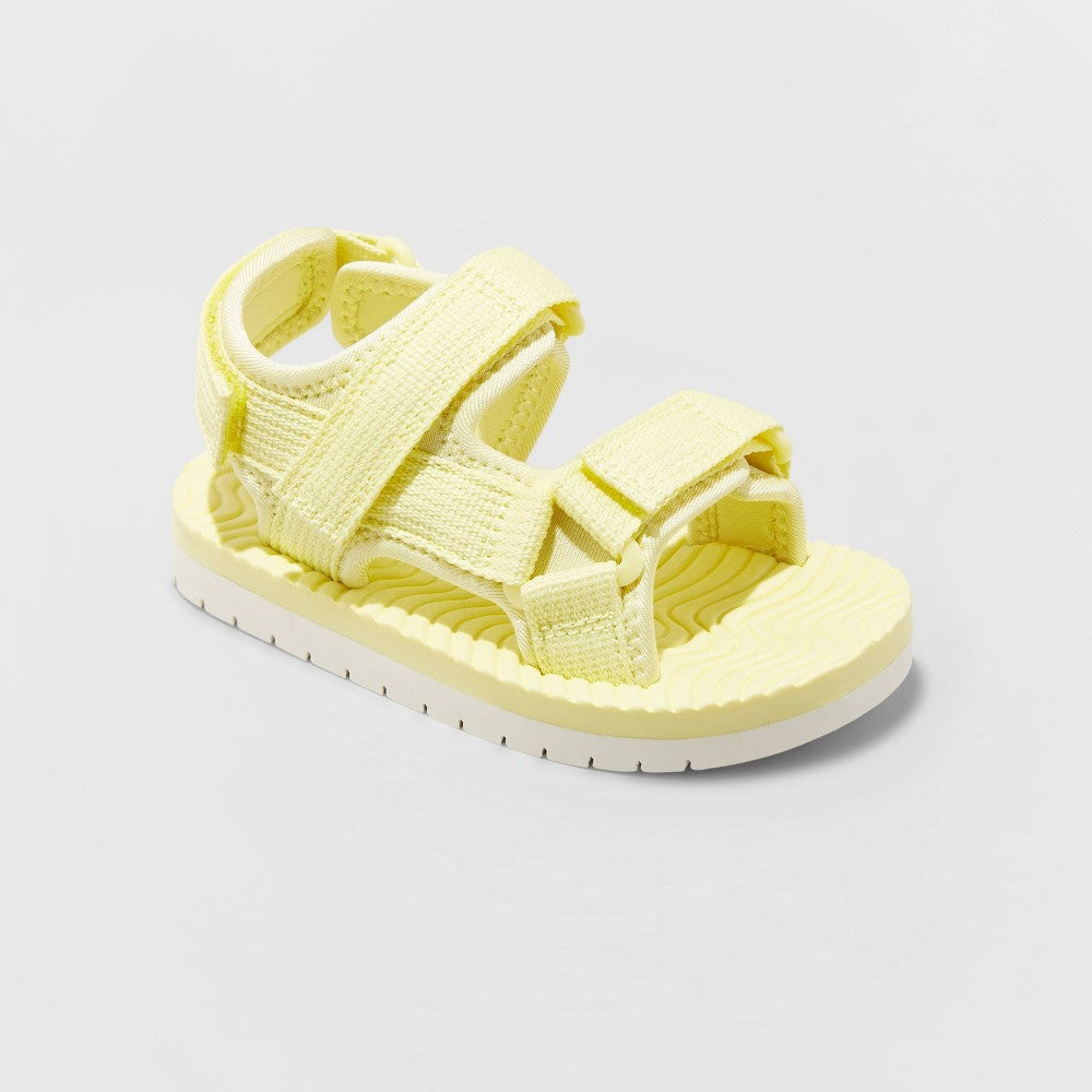 Toddler Riley Ankle Strap Sandals - Cat & Jack (Peach, Blue, Navy, Bush, Yellow, Olive, and Multi)