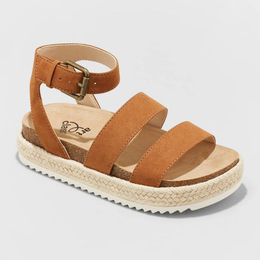 Girls' Agatha Footbed Sandals - art class Cognac