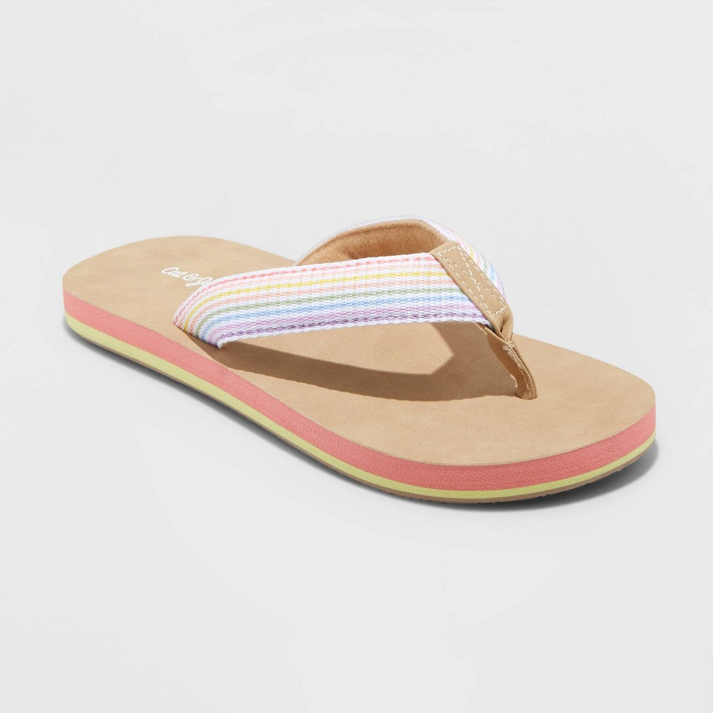 Cal Slip-On Thong Sandals - Cat & Jack Gray (Camo, Tan, Yellow, Pink and Black)