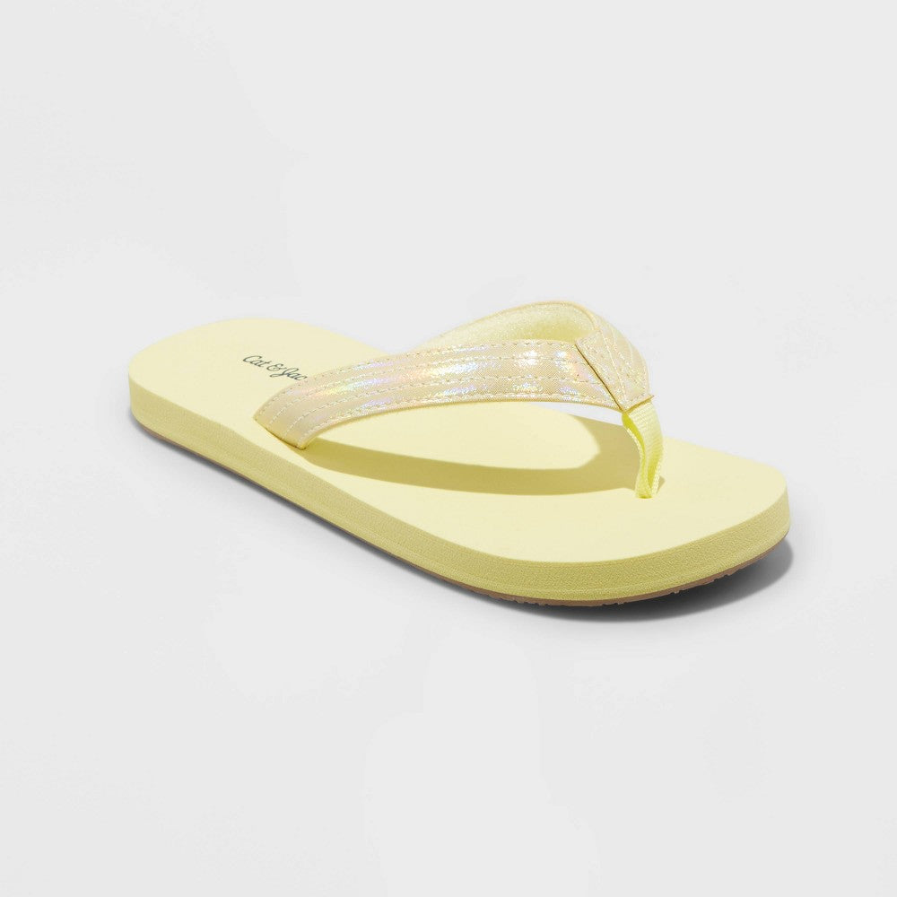 Cal Slip-On Thong Sandals - Cat & Jack Gray (Camo, Tan, Yellow, Pink and Black)