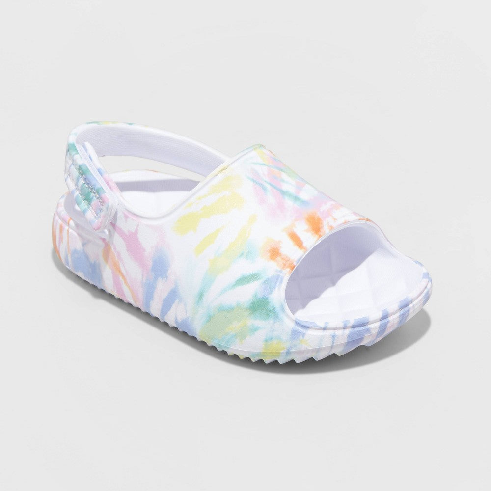 Toddler Wynne Tie-Dye Footbed Sandals - Cat & Jack (Rainbow, Gray, Blue and Green)