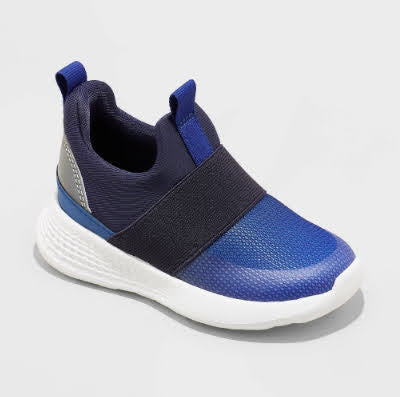 Kids' Silver Pull-On Performance Sneakers - All in Motion (Navy, Blue, Red and Pink)