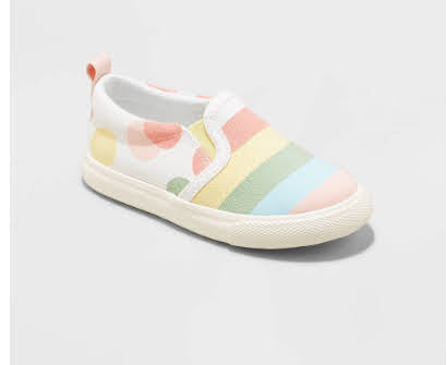 Toddler Girls Zuri Rainbow Dots Print Slip-on Sneakers - Cat & Jack