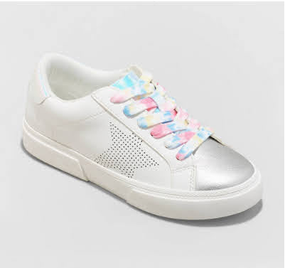 Girls' Talia Lace-up Sneakers - Art Class White