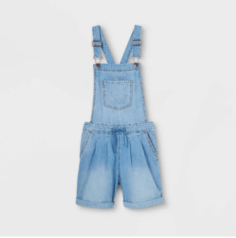 Girls' Lightweight Jean Shortalls - Cat & Jack