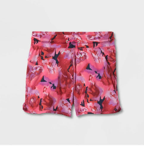 Girls' Soft Gym Shorts - All in Motion (Red & Purple)