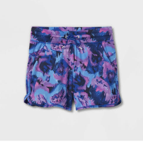 Girls' Soft Gym Shorts - All in Motion (Red & Purple)