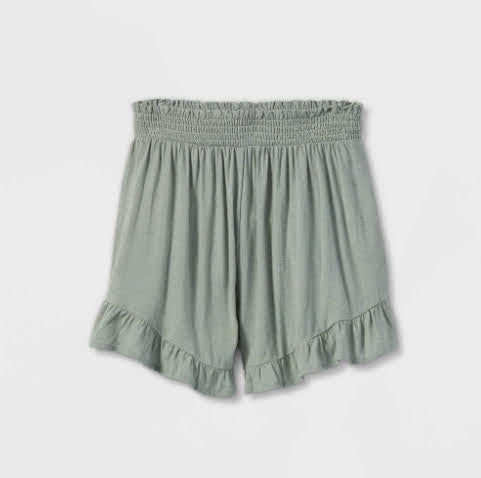Girls' Ruffle Shorts - Art Class (Green, Pink and Black)