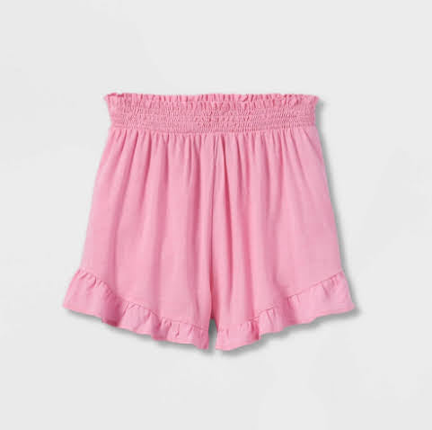 Girls' Ruffle Shorts - Art Class (Green, Pink and Black)