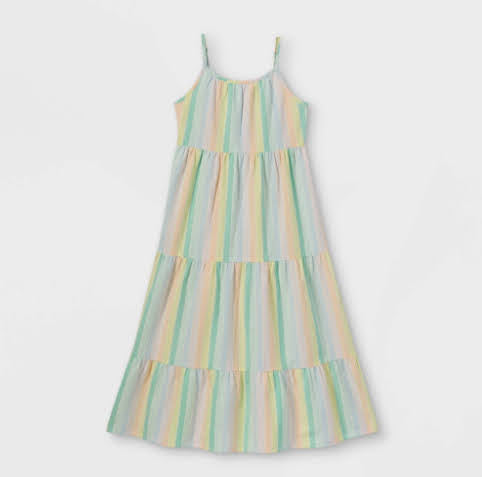 Girl' Tiered Leevele Woven Maxi Dress - Cat & Jack
